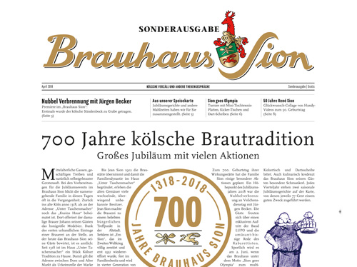Brauhaus Sion Zeitung